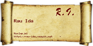 Rau Ida névjegykártya